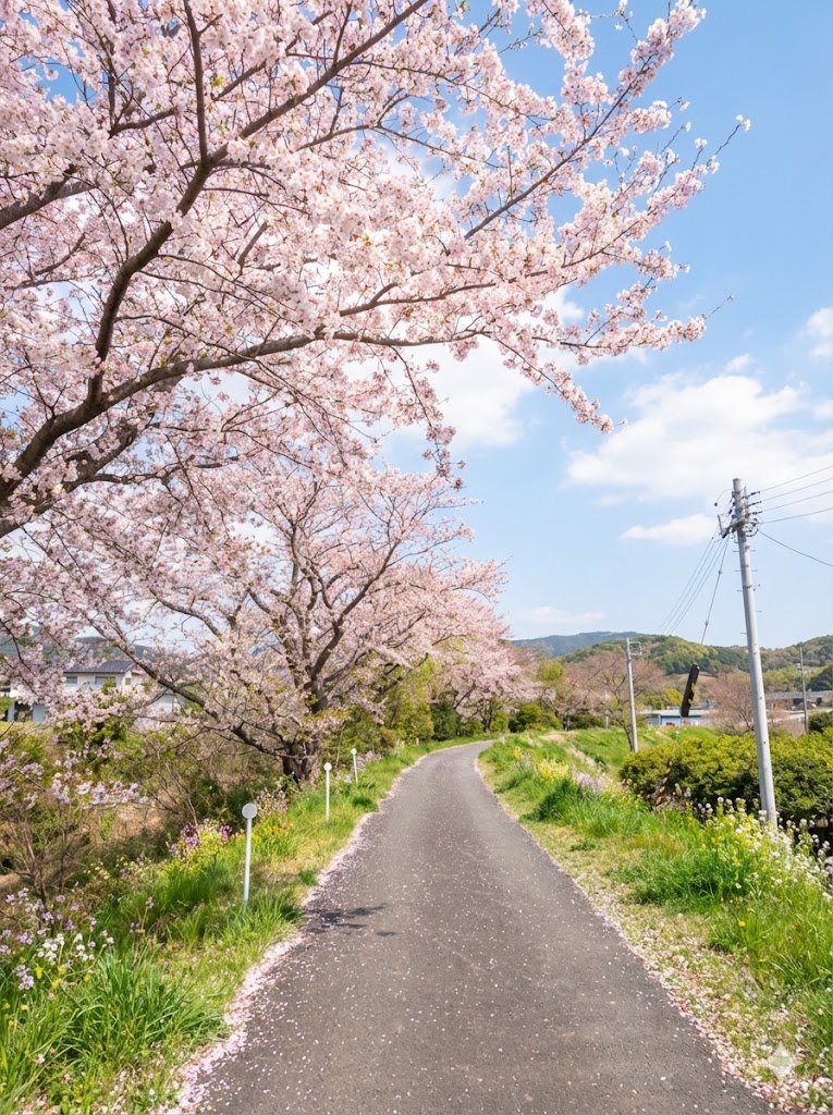 釣橋川桜堤